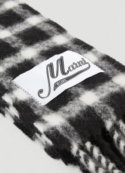 Logo Patch Check Scarf
