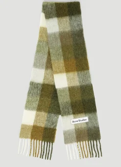 Logo Patch Check Scarf