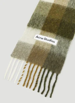 Logo Patch Check Scarf