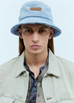 Logo Patch Denim Bucket Hat