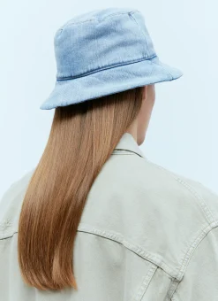 Logo Patch Denim Bucket Hat