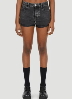 Logo Patch Denim Shorts