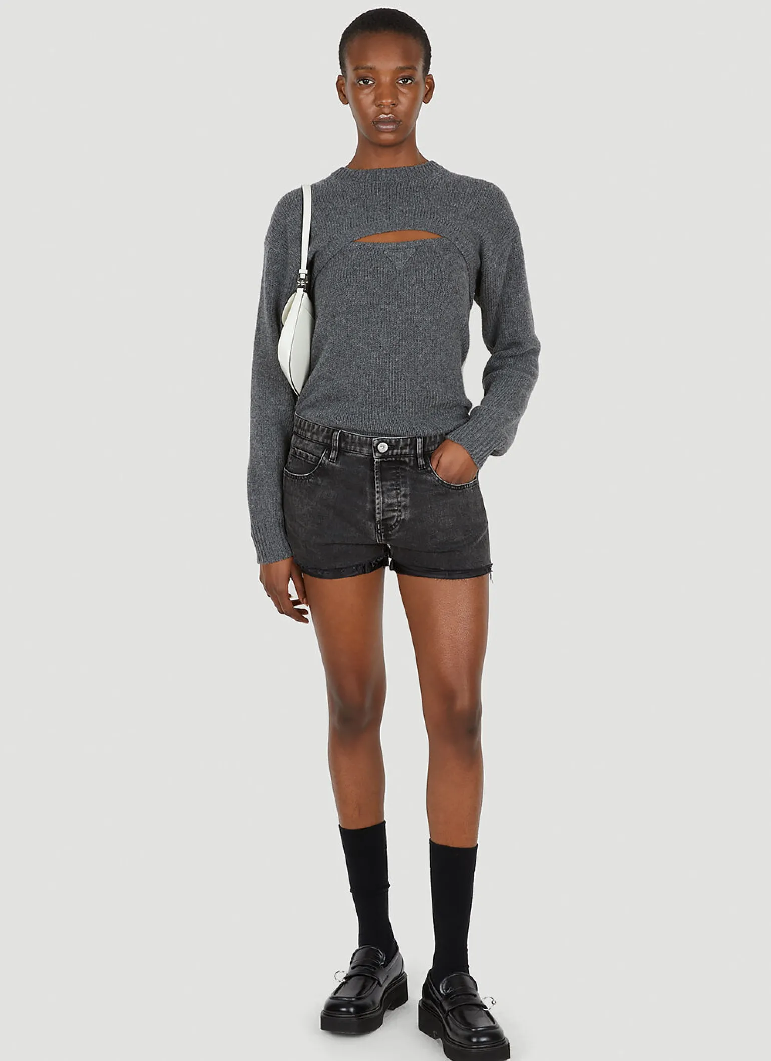 Logo Patch Denim Shorts