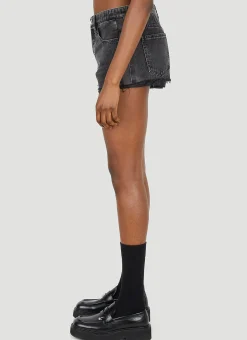 Logo Patch Denim Shorts