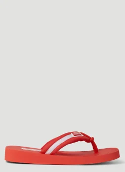 Logo Patch Flip Flops