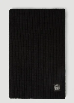Logo Patch Knit Scarf