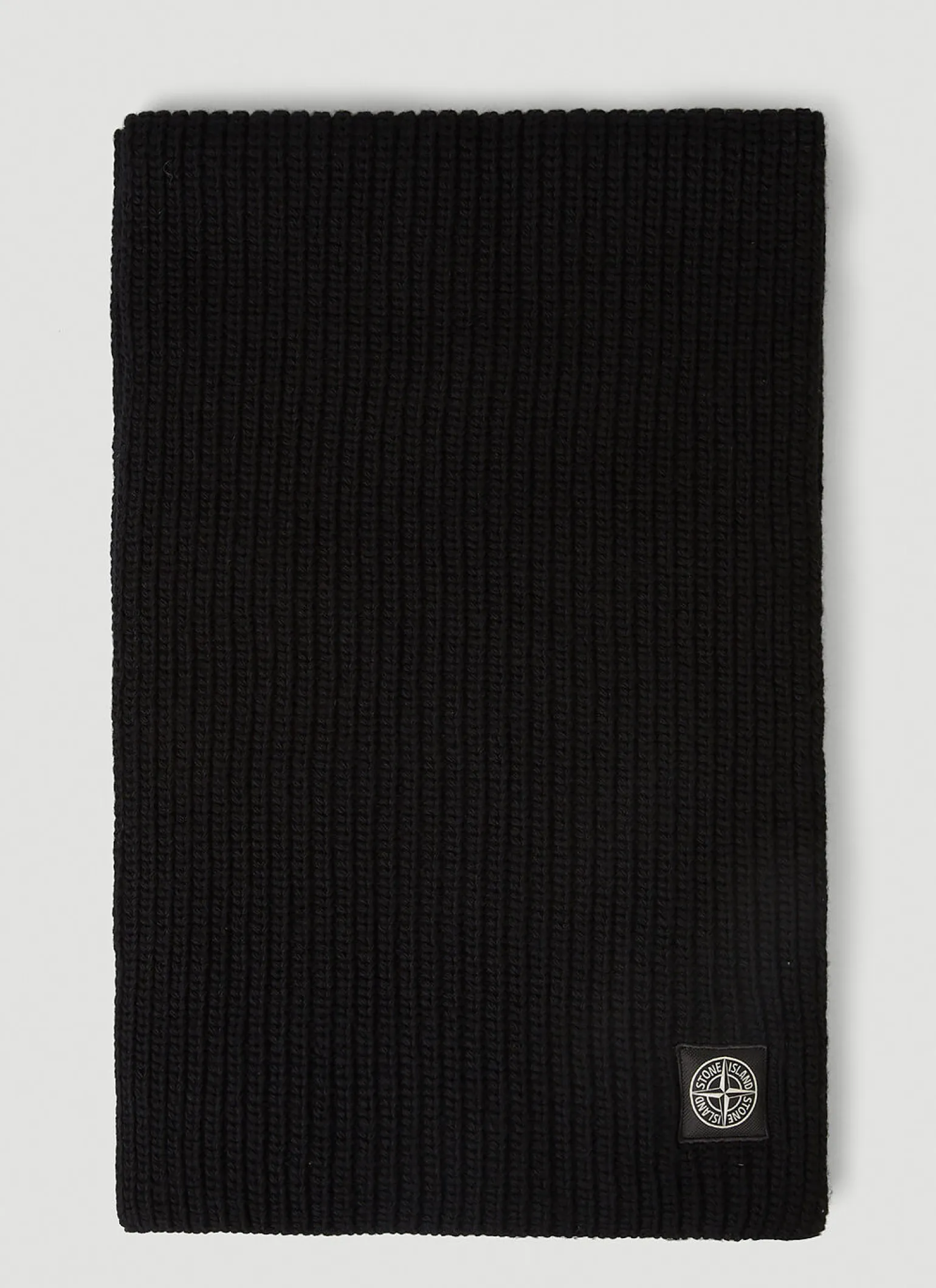 Logo Patch Knit Scarf