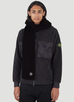 Logo Patch Knit Scarf