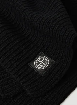 Logo Patch Knit Scarf