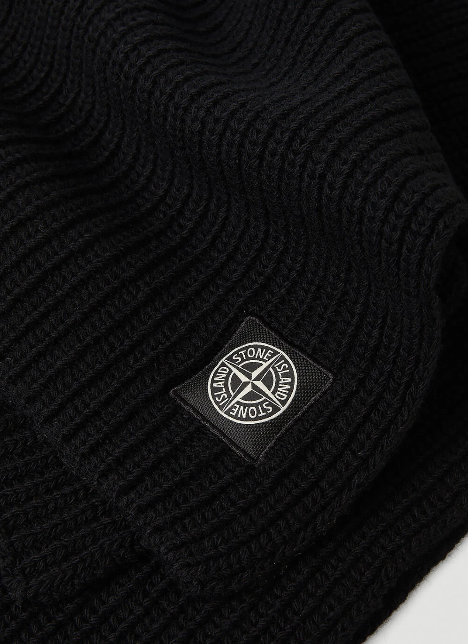 Logo Patch Knit Scarf