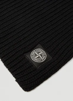 Logo Patch Knit Scarf