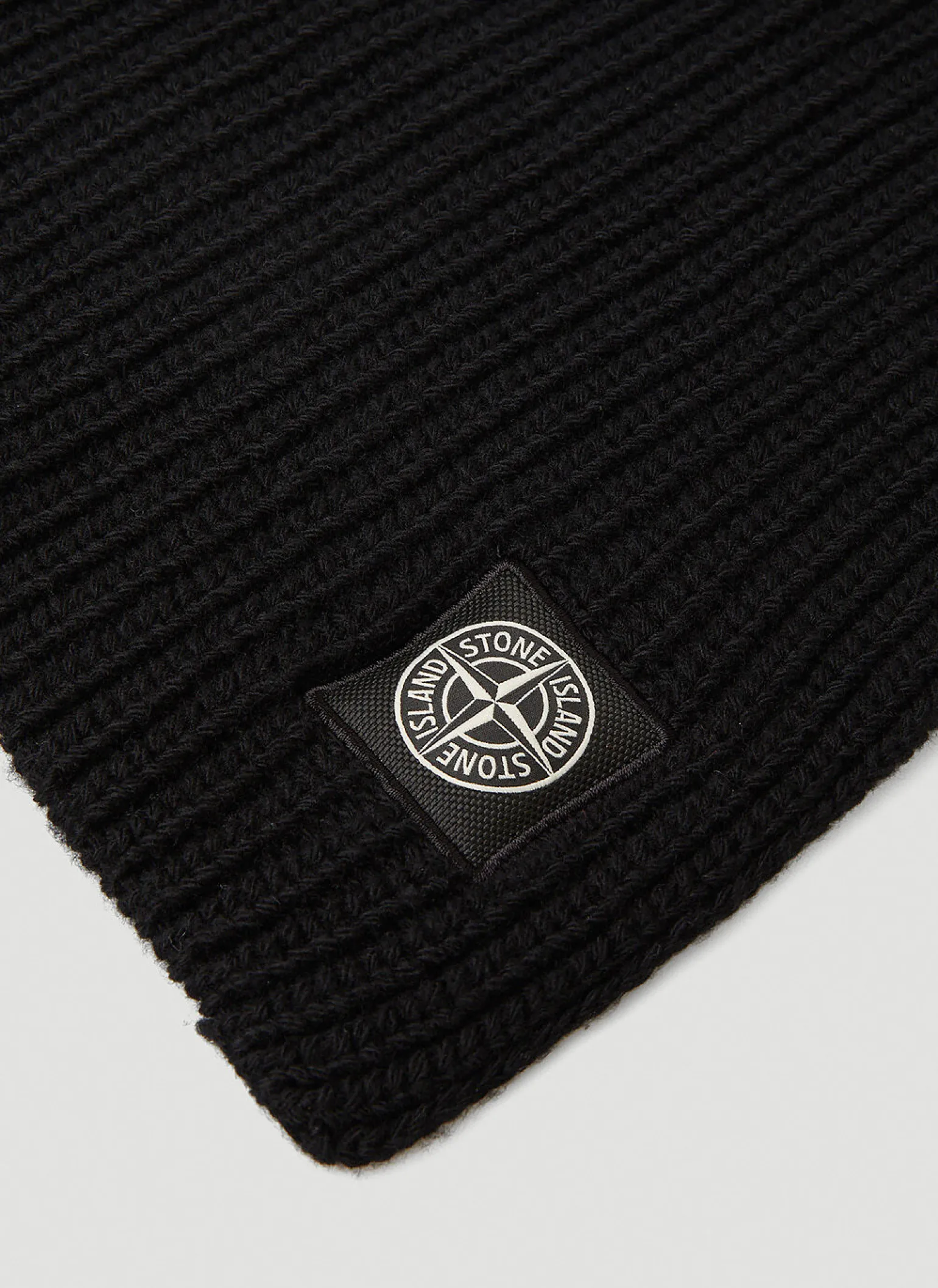Logo Patch Knit Scarf