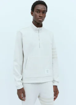 Logo Patch Quarter Zip-Up Sweatershirt