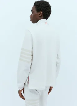 Logo Patch Quarter Zip-Up Sweatershirt