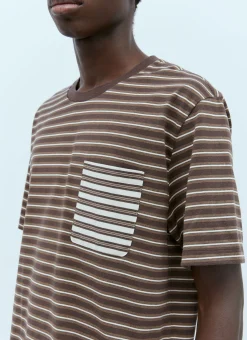 Logo Patch Stripe T-Shirt