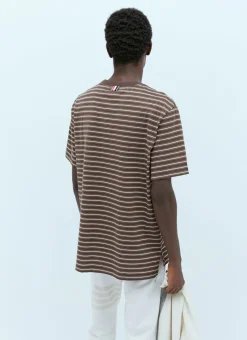 Logo Patch Stripe T-Shirt