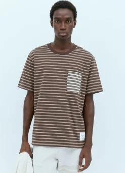Logo Patch Stripe T-Shirt