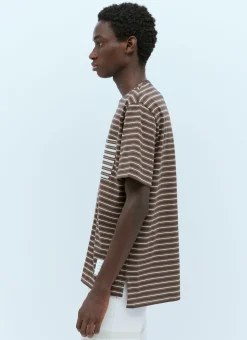 Logo Patch Stripe T-Shirt