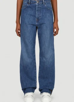 Logo Patch Wide Leg Jeans