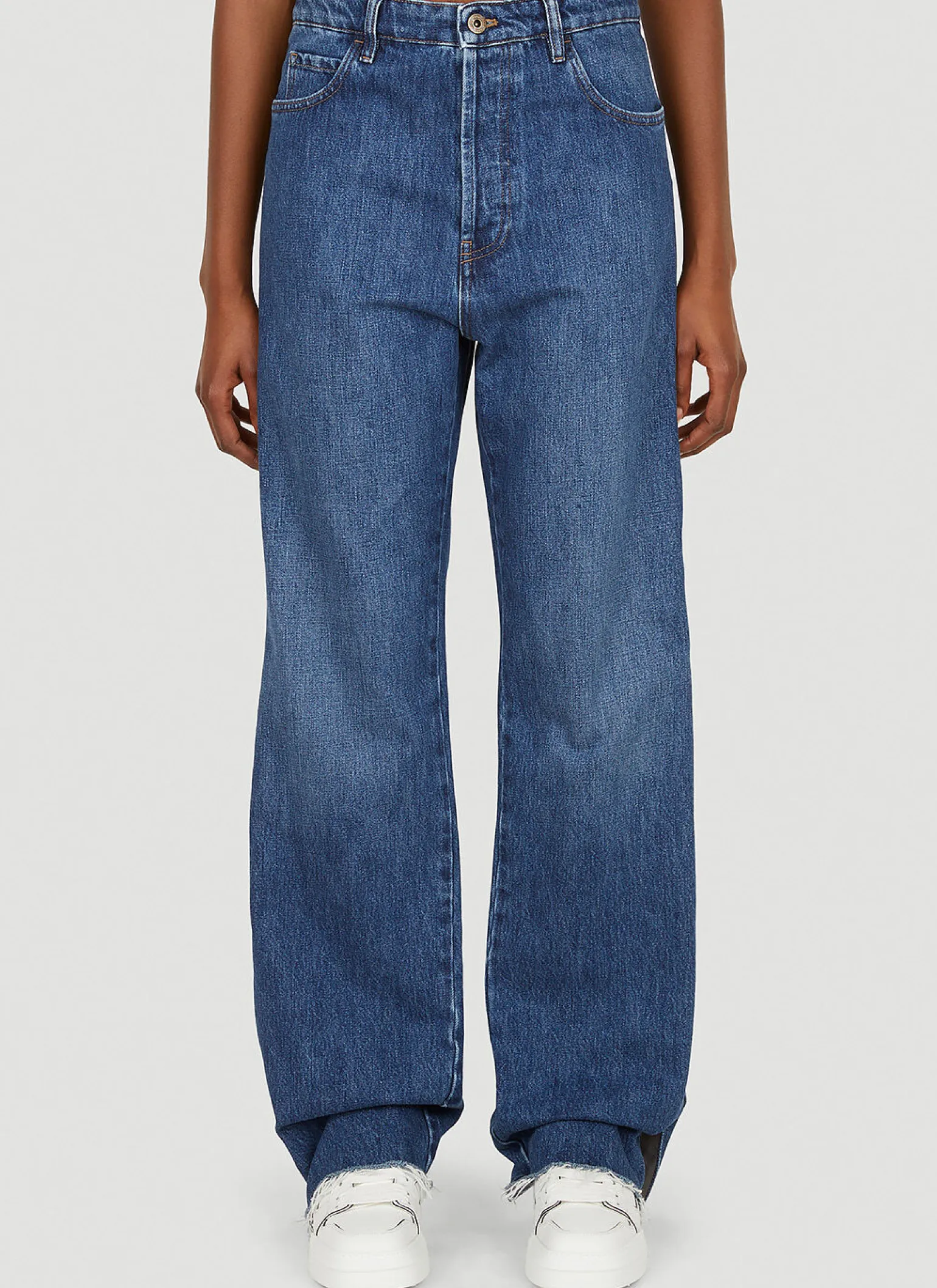 Logo Patch Wide Leg Jeans
