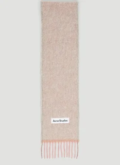 Logo Patch Wool Scarf
