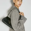 Logo Plaque Baguette Shoulder Bag