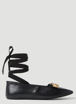 Logo Plaque Ballet Flats