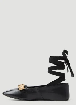 Logo Plaque Ballet Flats