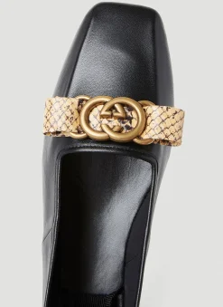 Logo Plaque Ballet Flats