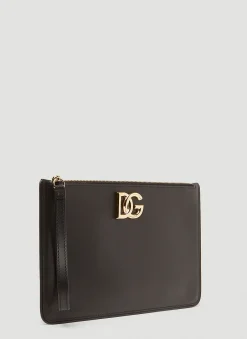 Logo Plaque Clutch Bag