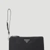 Logo Plaque Clutch Bag