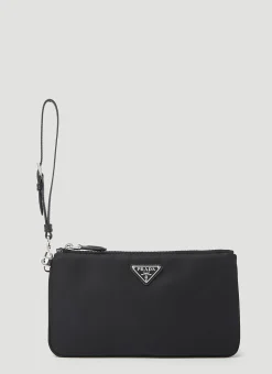 Logo Plaque Clutch Bag