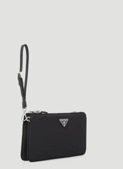 Logo Plaque Clutch Bag