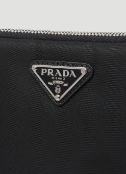 Logo Plaque Clutch Bag