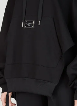 Logo Plaque Hooded Sweatshirt