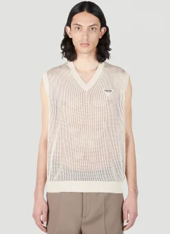 Logo Plaque Knit Vest
