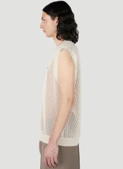 Logo Plaque Knit Vest