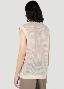 Logo Plaque Knit Vest