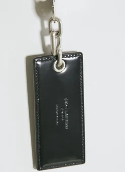 Logo Plaque Leather Keyring