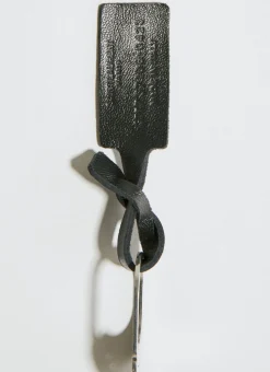 Logo Plaque Leather Keyring