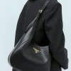 Logo Plaque Leather Shoulder Bag