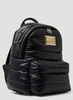 Logo Plaque Padded Backpack