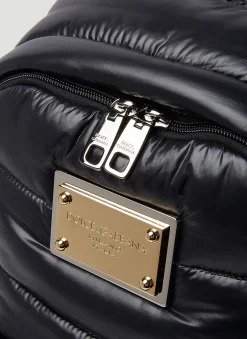 Logo Plaque Padded Backpack