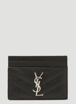 Logo Plaque Quilted Cardholder