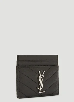 Logo Plaque Quilted Cardholder