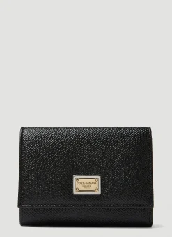 Logo Plaque Trifold Wallet