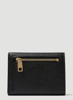 Logo Plaque Trifold Wallet
