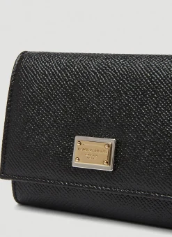 Logo Plaque Trifold Wallet