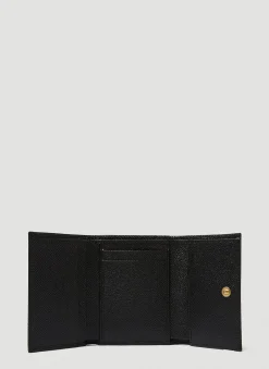 Logo Plaque Trifold Wallet
