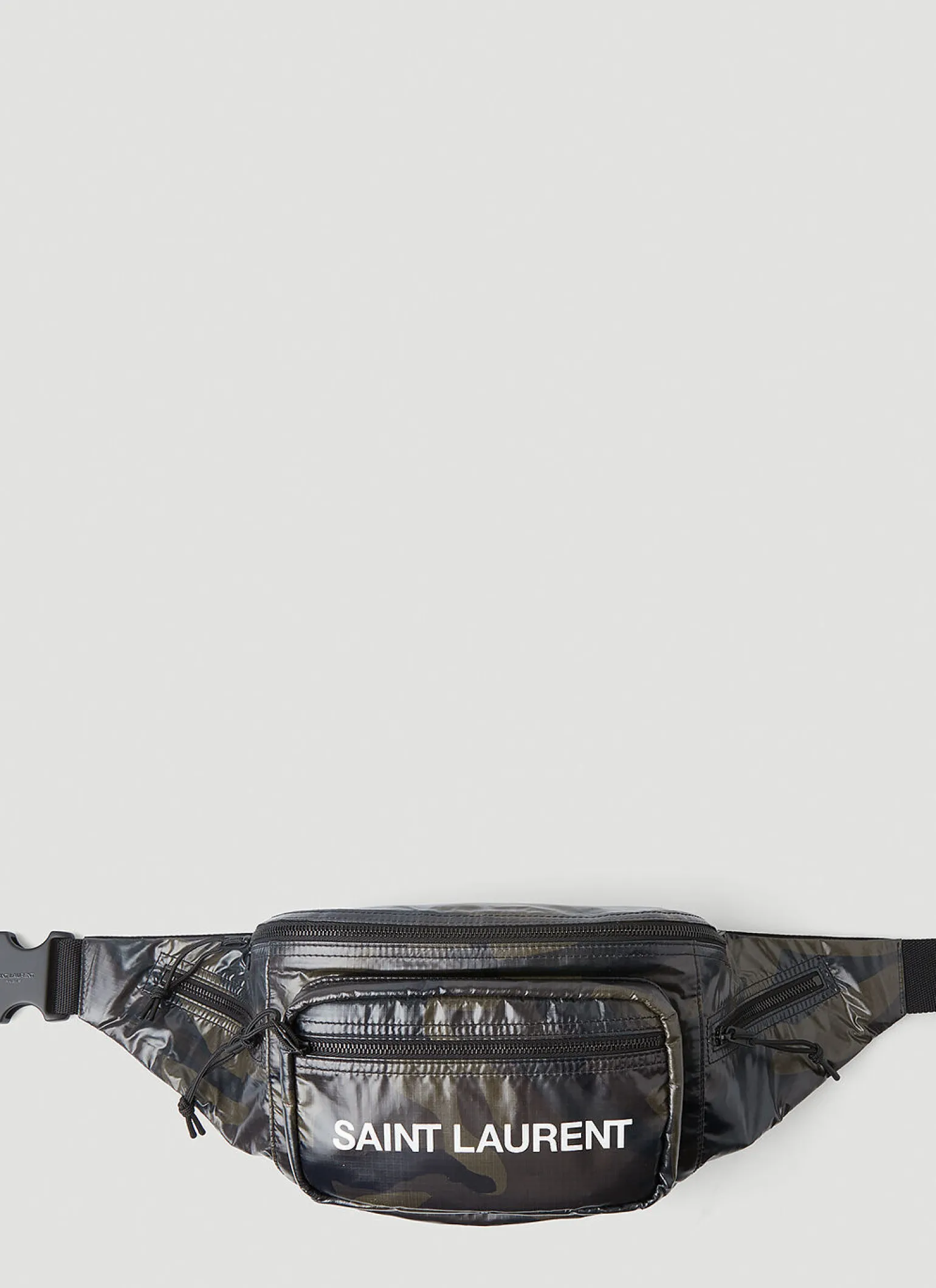 Logo Print Camouflage Belt Bag
